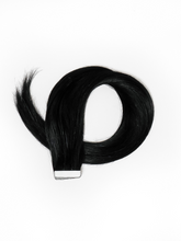 Load image into Gallery viewer, Tape- in Jett Black Hair Extensions tapes
